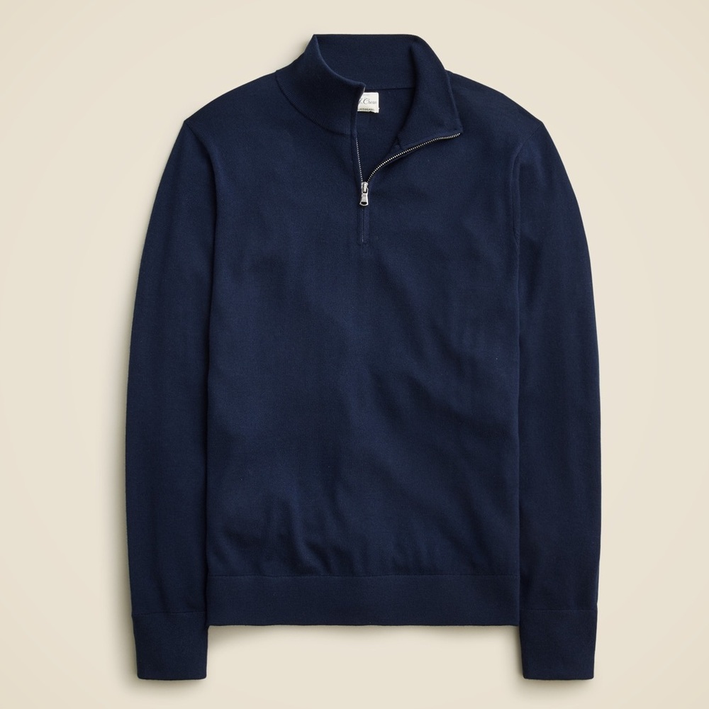 J. Crew Half-Zip Navy Sweater Size Medium Men’s Cotton